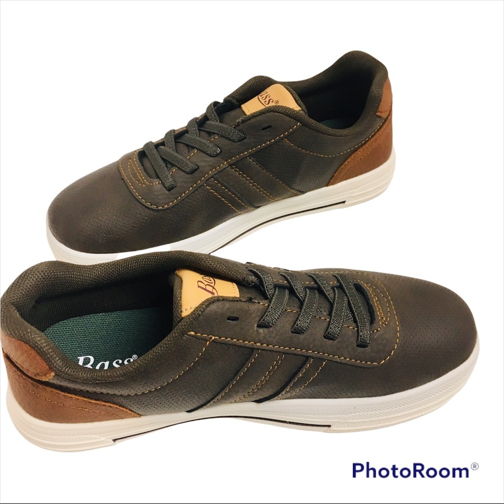 NEW G.H. BASS & CO. Slip-On Laced Shoe Boy's Size 1.5 Kids M Width Brown/Tan NIB - Picture 13 of 16